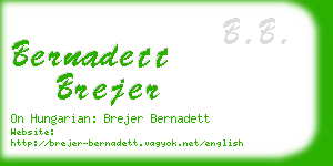 bernadett brejer business card